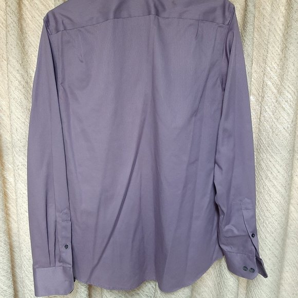 Men's Claiborne Slim Fit Button Dress Shirt - Small 14.5 - Purple Lavender - Picture 4 of 8